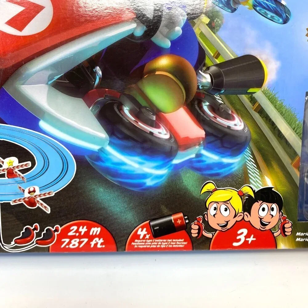 Carrera First Mario Kart Racing Set Featuring Mario and Peach Super Mario